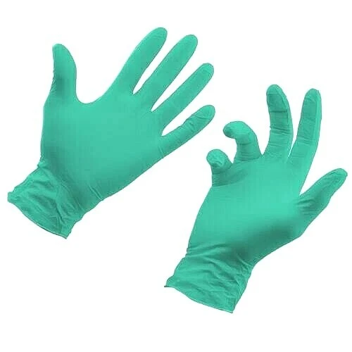 Green latex gloves top