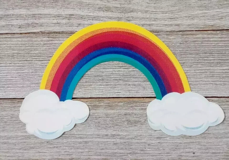 rainbow cloud wall safe sticker 9.5  inch 1pc new