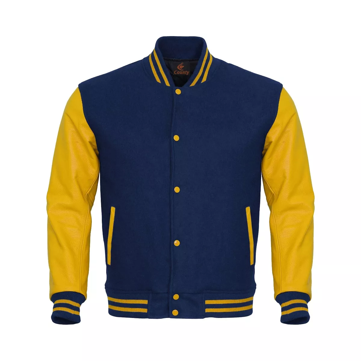 Baseball Varsity Bomber Black and Yellow Jacket Men's - Films Jackets