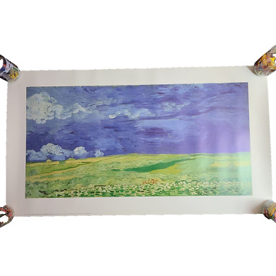 Vincent Van Gogh Wheatfields Under Thunderclouds Museum Art Print 39''x22''