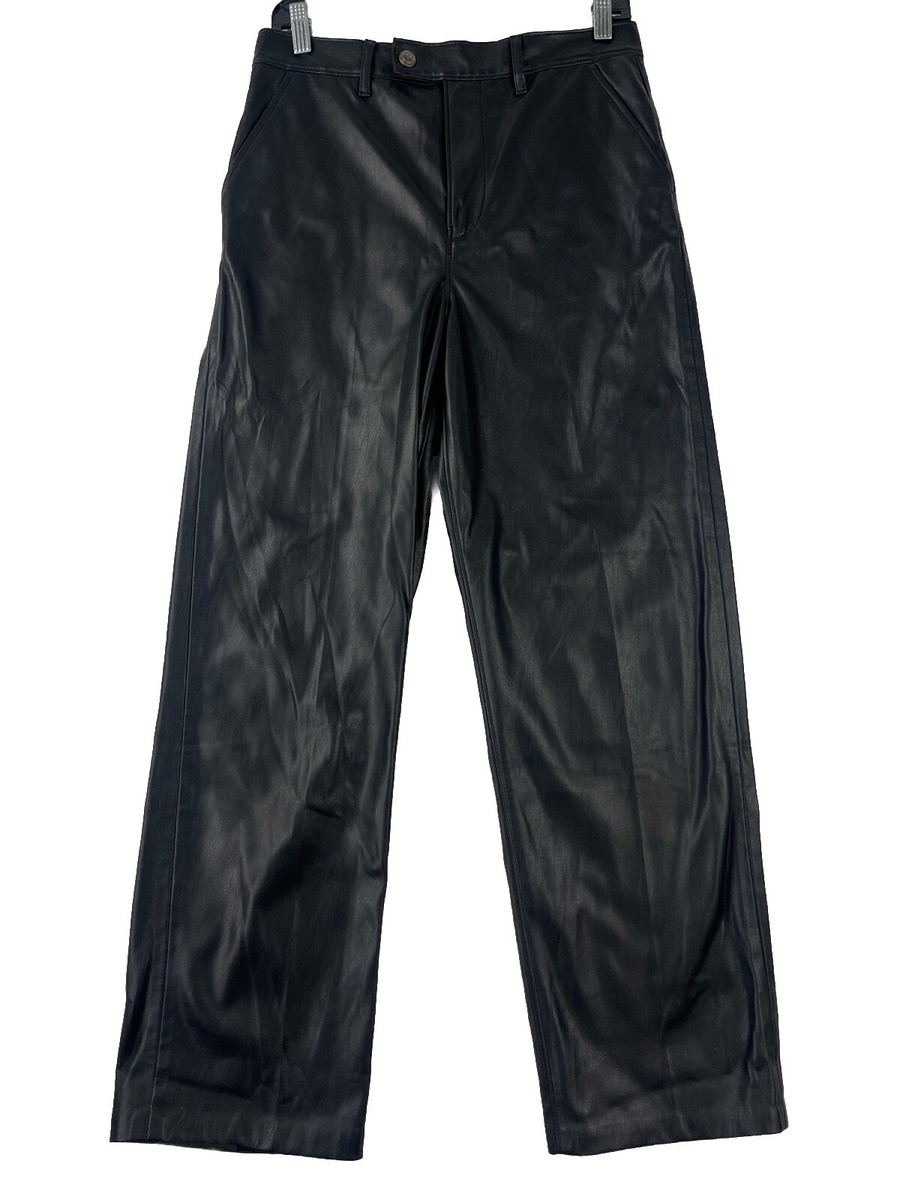 Levi's Math Club Faux Leather Slacks in Black Size 28