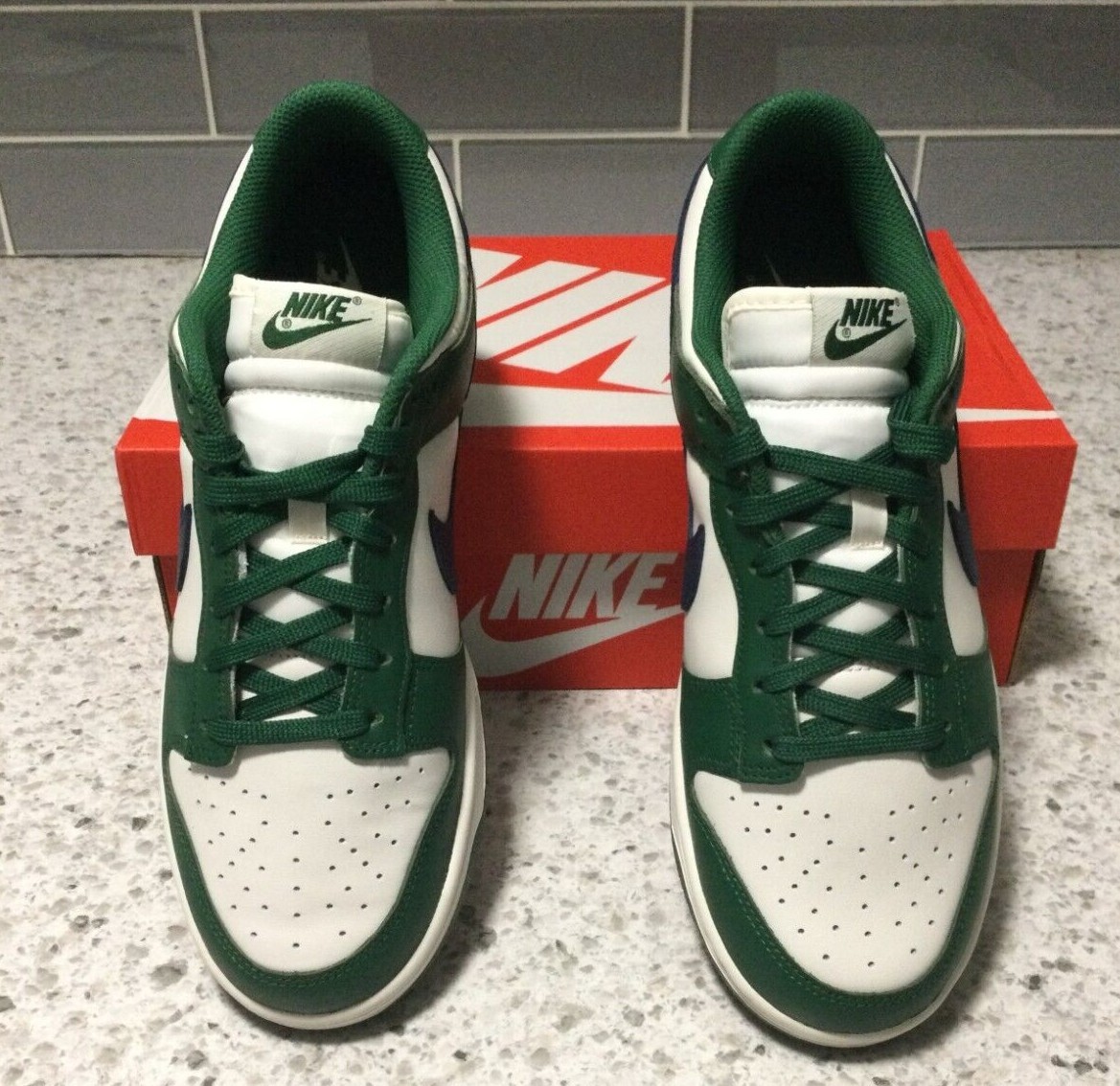 Nike Dunk Low Gorge Green Womens Lifestyle Shoes White Green