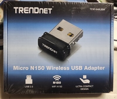 Lot 2x TRENDnet Wireless N150 Micro USB Adapter, USB 2.0 TEW-648UBM