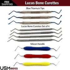 Periodontal Dental Lucas Bone Curettes Curettage Cyst Removal Tissue Surgery NEW