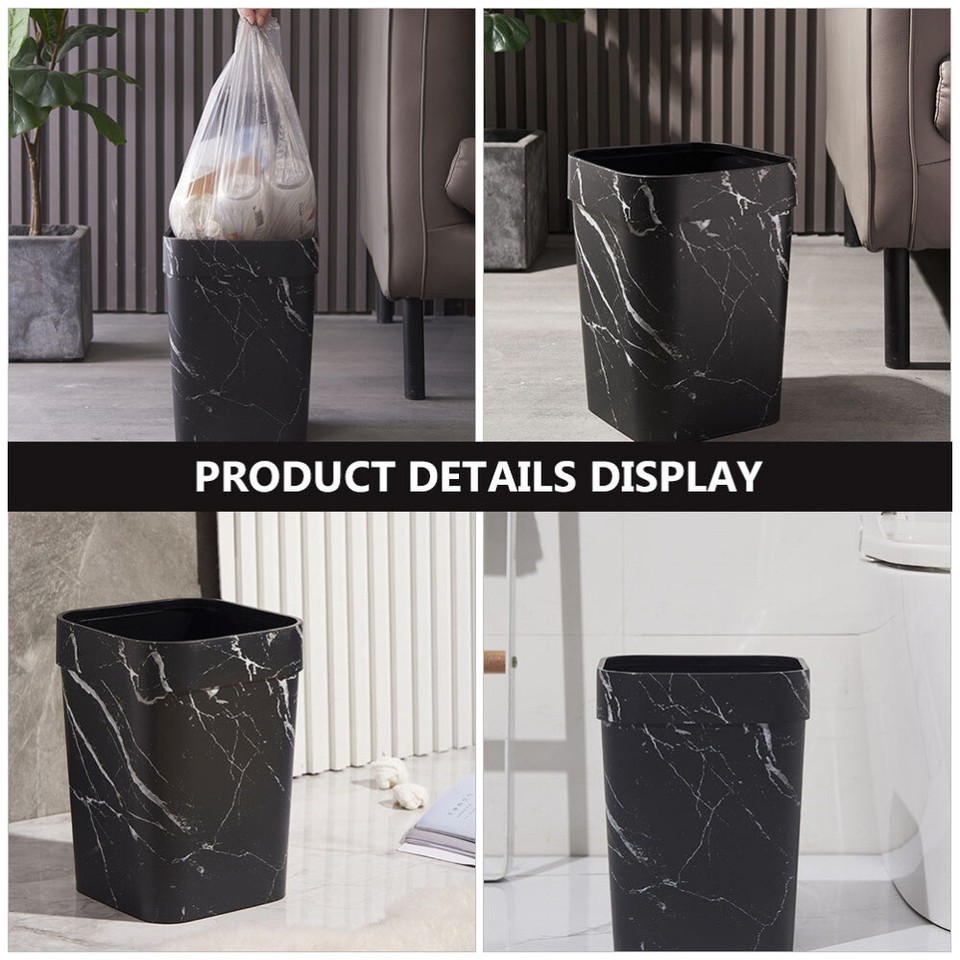 Bedroom Trash Can Marble Premium Material Garbage Container eBay