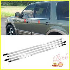 For 2003-2017 Ford Expedition 4pcs Stainless Flat Window Sill Trim No Keypad For 2003-2017 Ford Expedition 4pcs Stainless Flat Window Sill Trim No Keypad