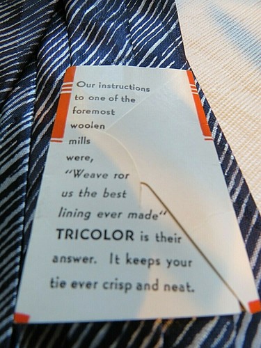 Vintage Unworn Men's Brae-Mawr Tie Pheasant Design Wrinkle Proof Tricolor - 第 6/6 張圖片