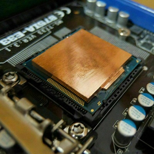 For LGA 115X 6700K 7700K 8700K IHS Cooling CPU Pure Copper Cover - Picture 4 of 5
