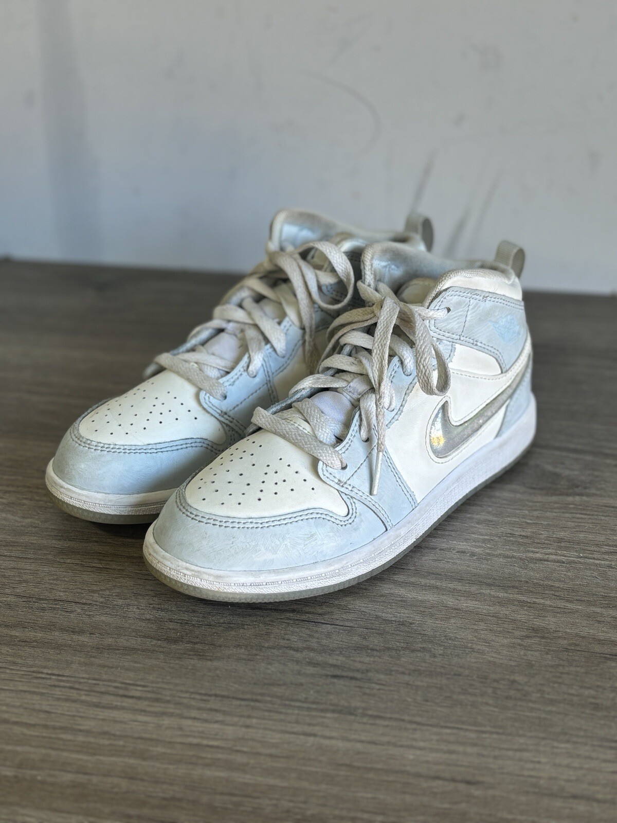 Little Kid's Size 3Y Jordan 1 Mid SE Blue Tint/Ice Blue (FQ9118 400) thumbnail 2