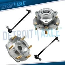 Front Wheel Bearing & Hub Assembly + Sway Bars for Hyundai Entourage Kia Sedona