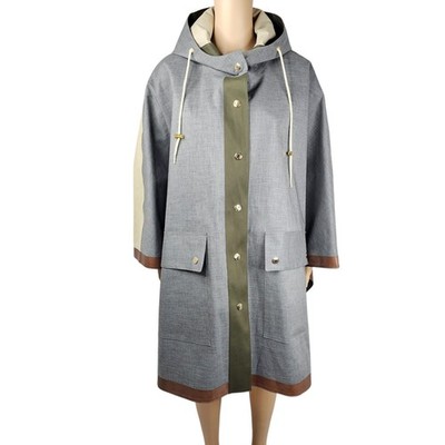 Mackintosh Damen grau Colourblock Regenmantel Cape Größe 6 neu ohne Etikett