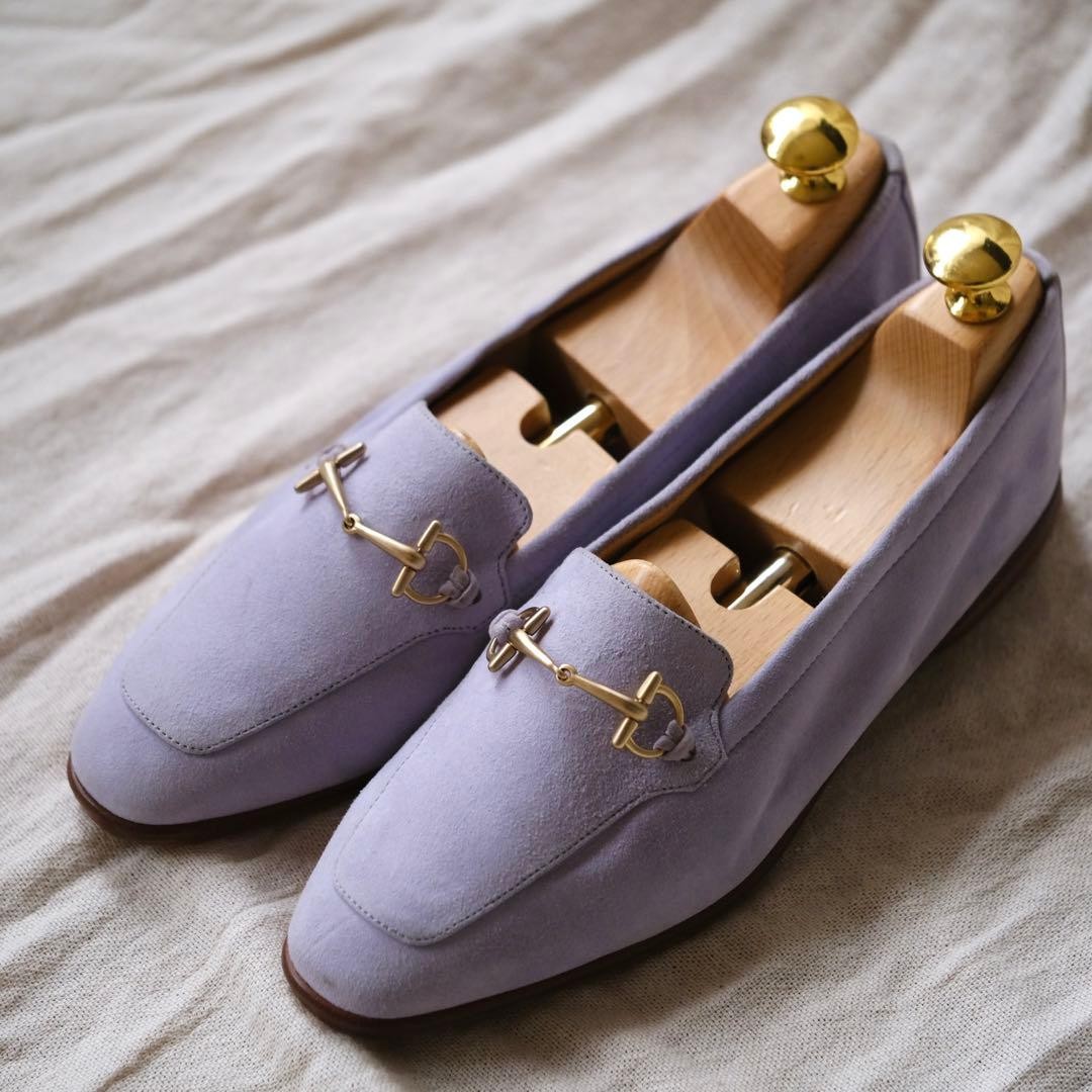 Gucci Horsebit Loafers Shoes Lavender Suede Size 36 US About6 For Women thumbnail 11