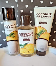 Bath & Body Works Coconut Pineapple Fragrance Mist Shower Gel & Body Cream - NEW