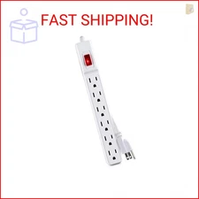 CyberPower GS60304 Power Strip, 6 Outlets, 3 Foot Power Cord White