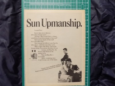 1967 PRINT AD SUNUP AFTER SHAVE