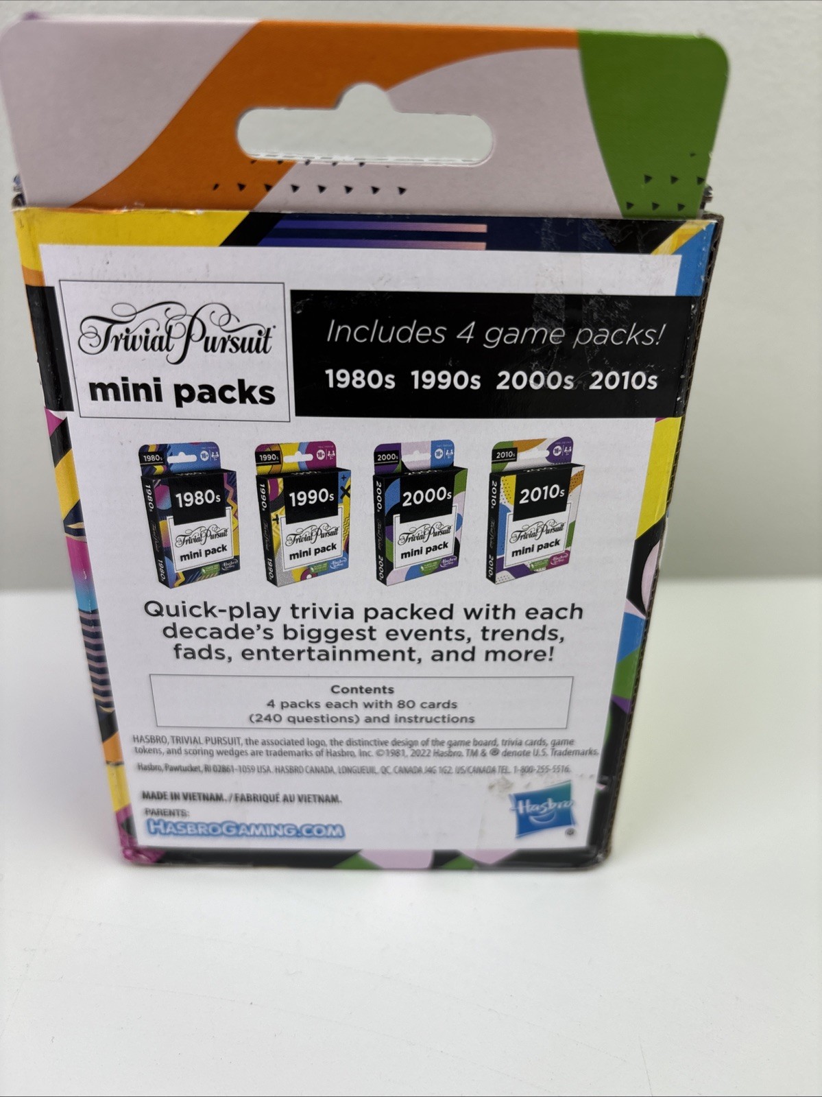 Multipack Fun Day Hasbro Gaming Trivial Pursuit Mini Packs Multipack, Fun Trivia ...