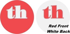Classic Letter Balloon Red/White "th" 18" Foil Balloon Non-Packaged 