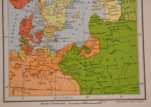 Carte de l'Empire suédois en 1660, plaque encyclopédie suédoise Svenska Väldet - Photo 5/12
