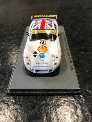 Spark 143 Scale TVR Tuscan 400R CDL Racing British GT CAR Nummer 27 Modell 2003.