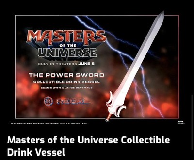 Masters of the Universe Power Sword Sipper Drink Vessel Cup In Hand Ships NOW