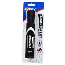 Marks A Lot Jumbo Washable Marker, Chisel Tip, 1 Black Marker, Great for Large