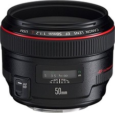 Canon EF 50mm f/1.2L USM Ultra-Fast Standard AutoFocus Lens (Intl Model) Version