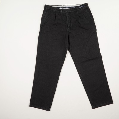 WESTBURY Herren Jeans Hose Gr. 26 schwarz tapered five Pocket Mid Waist Baumwoll