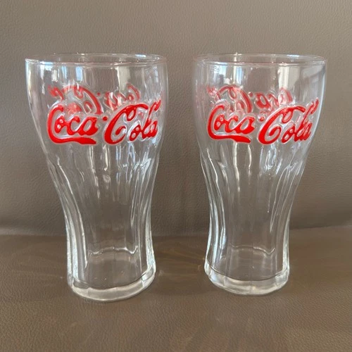 'VINTAGE COCA COLA GLASSES X2'