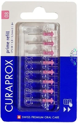 CURADEN Curaprox CPS 08 pink Prime Interdentalbürsten - 8 Stück Zahnzwischenraumbürsten