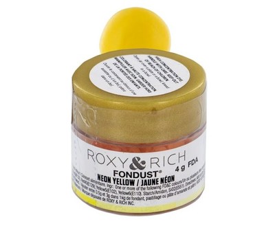Roxy & Rich Fondust Powder Food Color (Neon Yellow, 4 Grams)