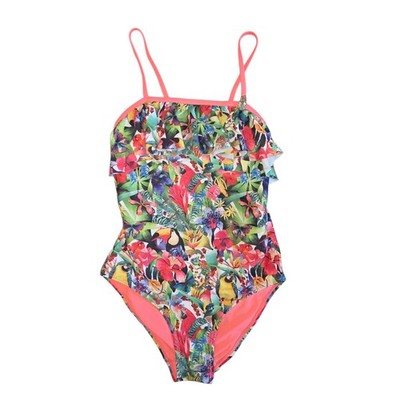 H&M x Kate Morgan Studio Girls Tropical Jungle Swimsuit Size 8-10 Toucan Leopard