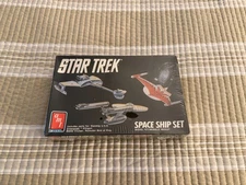 AMT Star Trek Space Ship Set USS Enterprise, Romulan, Klingon Cruiser- Sealed