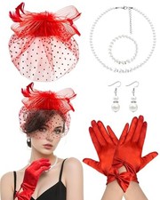 Fascinators Hat with Veil for Women Tea Party Funeral Wedding Cocktail 1920s ...
