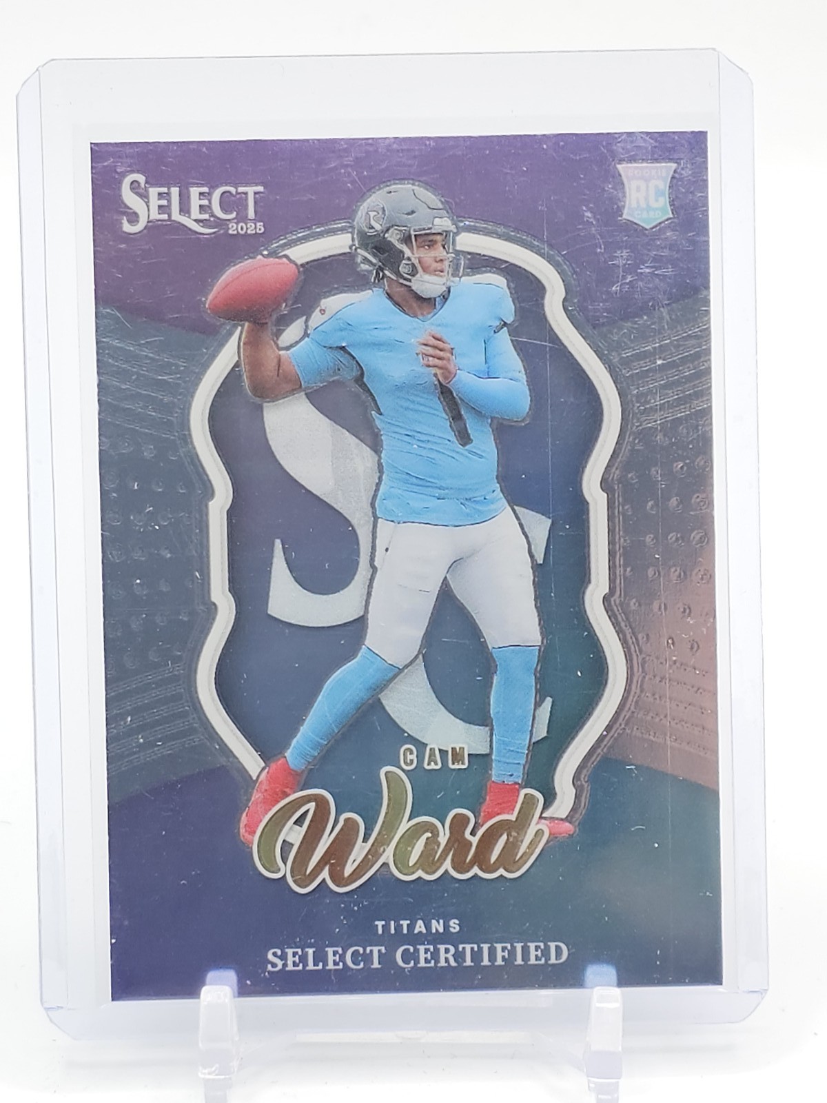 CAM WARD 2025 PANINI SELECT FOOTBALL ROOKIE SELECT CERTIFIED #2 TITANS Q0783