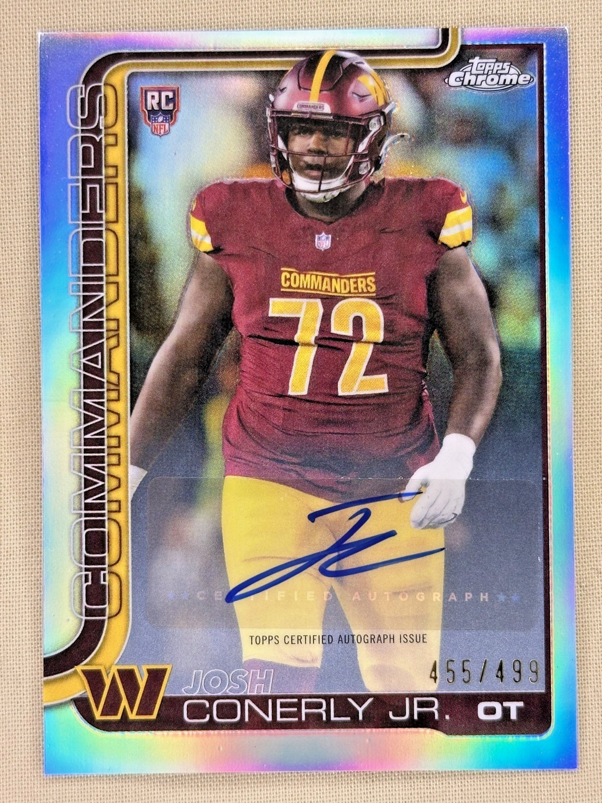 Josh Conerly Topps Chrome Retail Rookie Autographs #JCJ Refractor