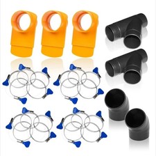 POWERTEC 2-1/2 Inch Dust Collection Fittings Kit, Connectors Blast Gates Steel