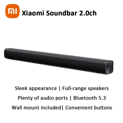 Xiaomi Soundbar 2.0ch, Bluetooth 5.3 Full-range Wireless Speaker for TV PC Music