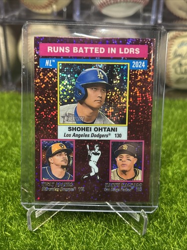⚾ 2025 Topps Heritage Chrome RBI Leaders Pink Sparkle 195 Ohtani Adames Machado