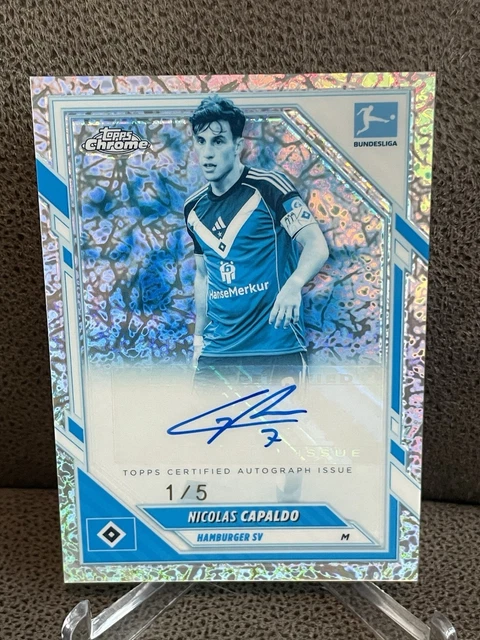 🔥Nicolas Capaldo 2025-26 Topps Chrome Bundesliga Frozen Fractor Auto #1/5 SSP