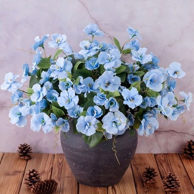 Artificial Hibiscus Faux Flower Silk Artificial Flowers for Outdoor Porch Patio
