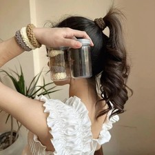 Strong Elastic Hair Ties Black Rubber Ponytail Holders Women Girls Hairbands