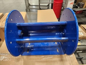 Clearance-Coxreels Hand-Crank Steel Electrical Cord Storage Reel, Model# 112Y-12