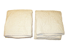 2pc King Size White Quilted Pillow Sham Set