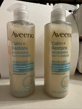 2 Aveeno Calm & Restore Nourishing Oat Cleanser Sensitive Skin -0224