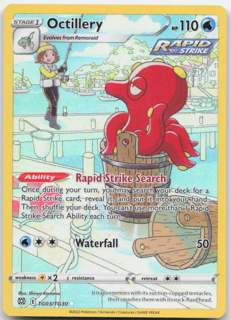 Octillery TG03/TG30 Brilliant Stars Trainer Gallery Holofoil UR Pokemon NM
