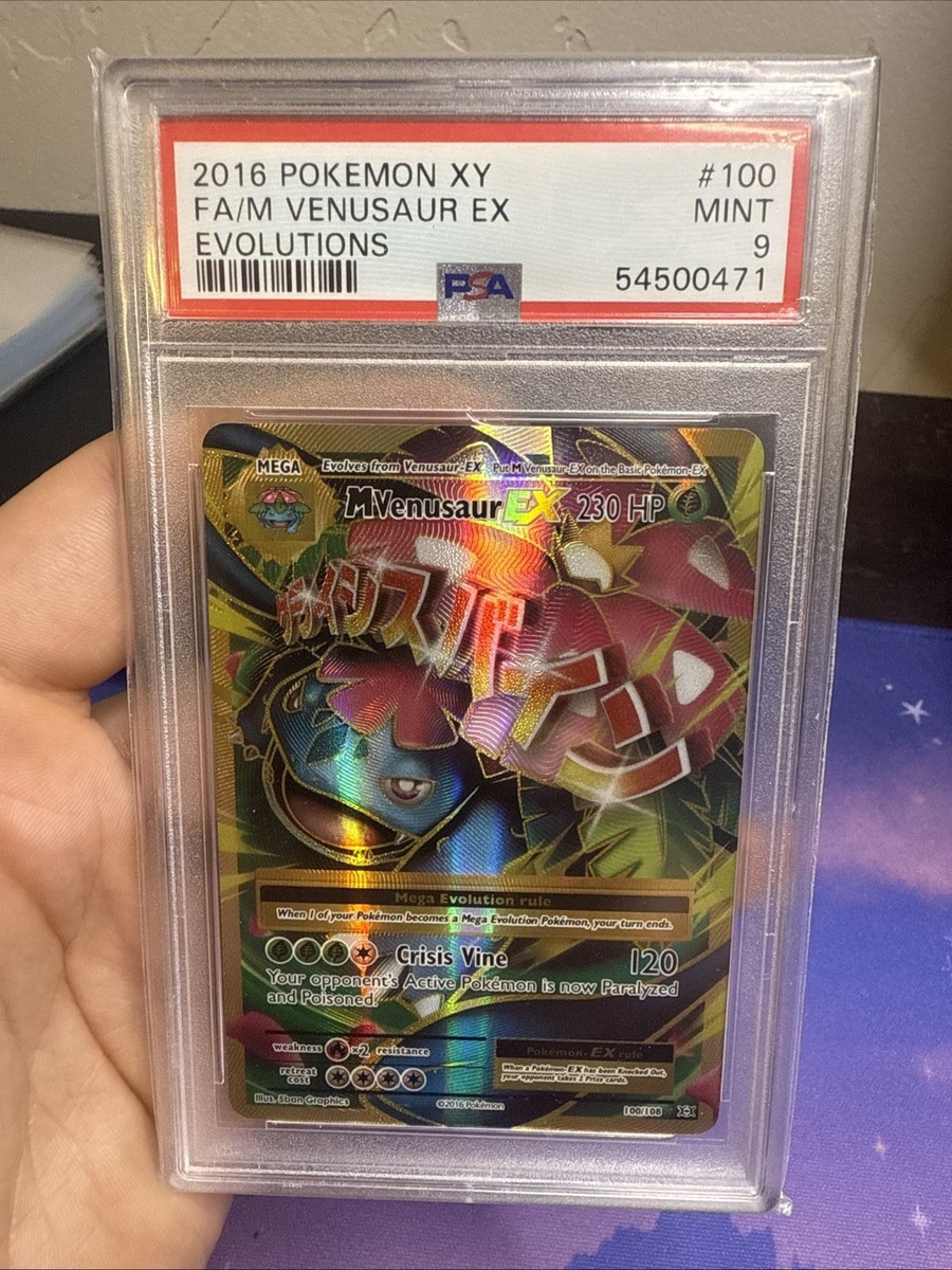 2016 POKEMON XY EVOLUTIONS #100 FULL ART/M VENUSAUR EX PSA 9 | eBay