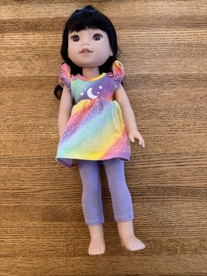American Girl Wellie Wishers Emerson Doll Black Hair Brown Eyes Asian Pacific Is