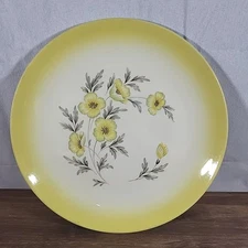 Vintage Homer Laughlin Duratone Buttercup Dinner Plate, 10" Diameter 