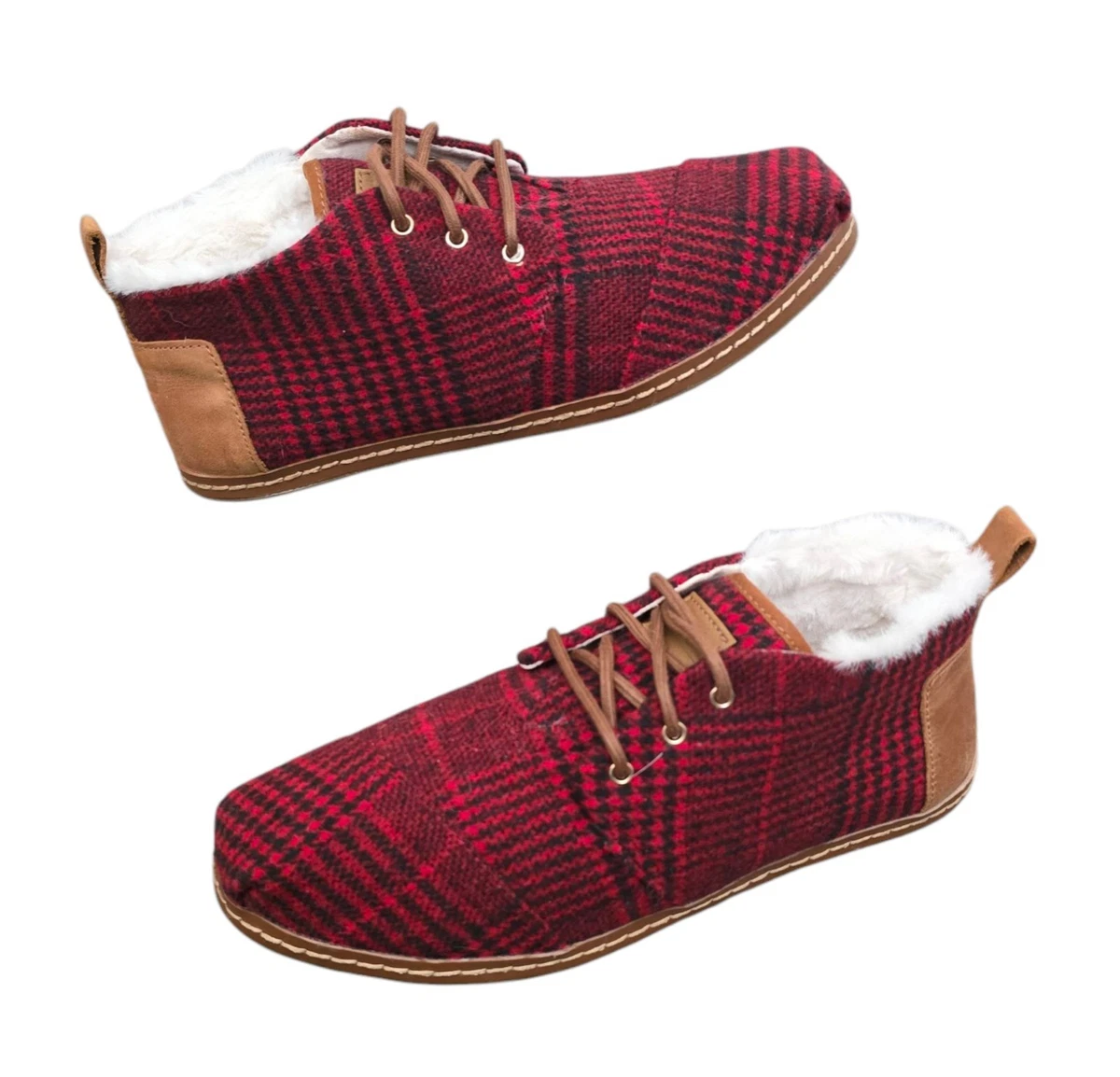 Toms Mateo Lace-up Plaid Chukka Boot - Size 9 TOMS Chukka Waterproof Brown Leather Lace-Up MENS BOOTS SIZE  main image 3