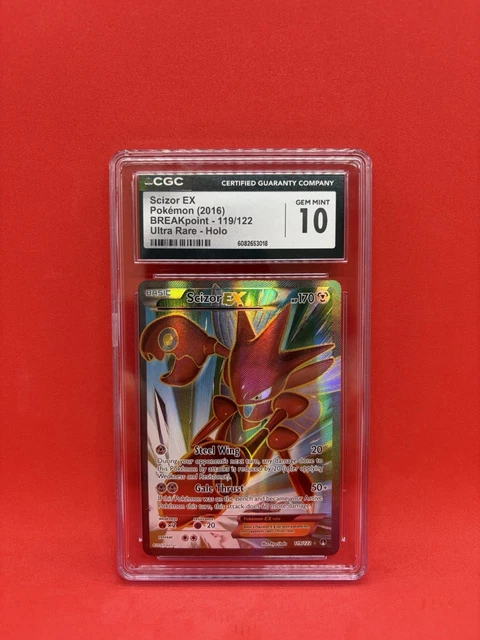 CGC 10 GEM MINT Scizor EX 2016 BREAKpoint 119/122 Ultra Rare Holo Pokemon Card